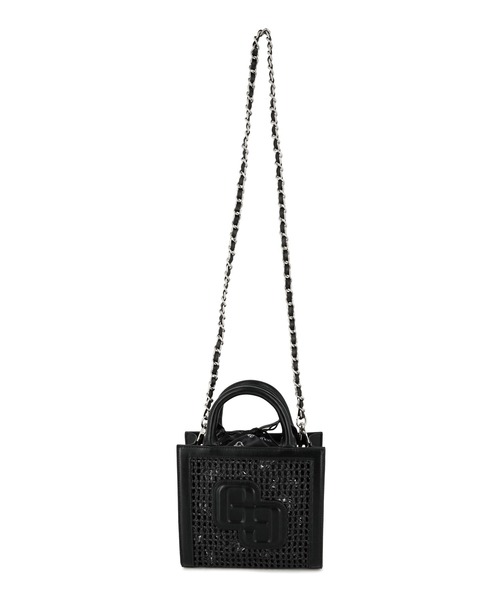 GYDA(ジェイダ)の「【WEB限定商品】GYDA (ジェイダ)2WAY チェーンショルダーミニスクエアバッグ かご GY-B339(ショルダーバッグ・レディース・ブラック/ホワイト・FREE)」の19枚目の写真