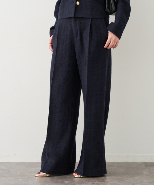 Deuxieme Classe（ドゥーズィエムクラス）の「Tweed Wide パンツ（スラックス・レディース・ネイビー・38/36/34）」の8枚目の写真