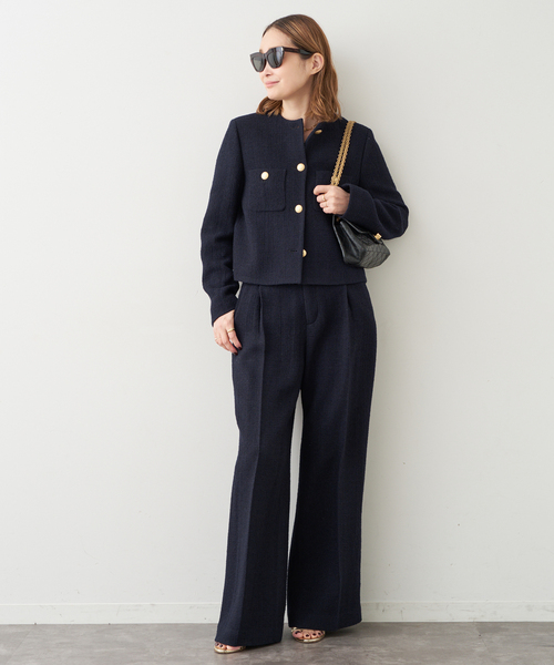 Deuxieme Classe（ドゥーズィエムクラス）の「Tweed Wide パンツ（スラックス・レディース・ネイビー・38/36/34）」の10枚目の写真