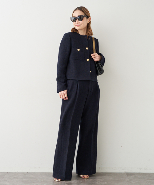 Deuxieme Classe（ドゥーズィエムクラス）の「Tweed Wide パンツ（スラックス・レディース・ネイビー・38/36/34）」の11枚目の写真