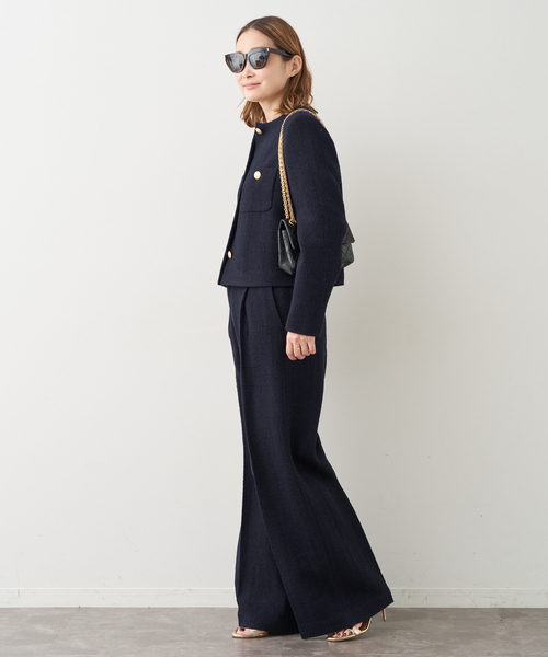 Deuxieme Classe（ドゥーズィエムクラス）の「Tweed Wide パンツ（スラックス・レディース・ネイビー・38/36/34）」の12枚目の写真