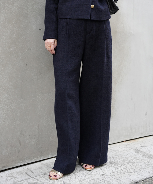 Deuxieme Classe（ドゥーズィエムクラス）の「Tweed Wide パンツ（スラックス・レディース・ネイビー・38/36/34）」の14枚目の写真