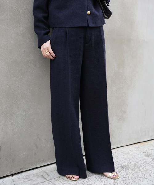 Deuxieme Classe（ドゥーズィエムクラス）の「Tweed Wide パンツ（スラックス・レディース・ネイビー・38/36/34）」の15枚目の写真