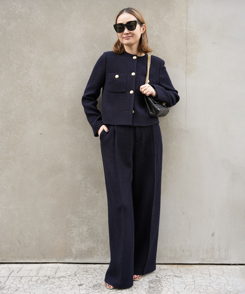 Deuxieme Classe（ドゥーズィエムクラス）の「Tweed Wide パンツ（スラックス・レディース・ネイビー・38/36/34）」の16枚目の写真