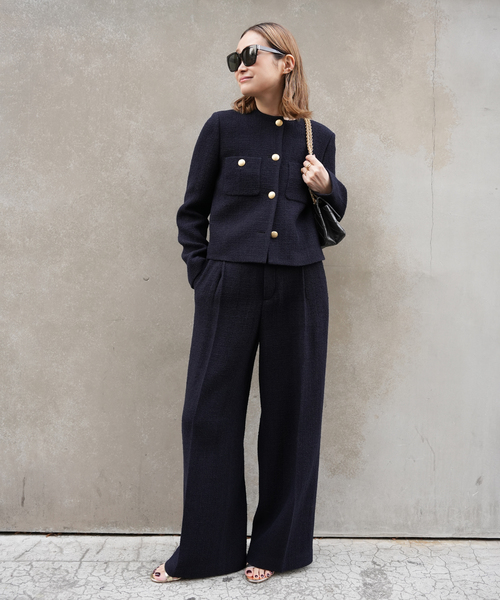 Deuxieme Classe（ドゥーズィエムクラス）の「Tweed Wide パンツ（スラックス・レディース・ネイビー・38/36/34）」の17枚目の写真