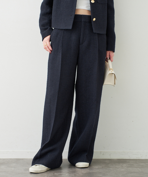 Deuxieme Classe（ドゥーズィエムクラス）の「Tweed Wide パンツ（スラックス・レディース・ネイビー・38/36/34）」の19枚目の写真