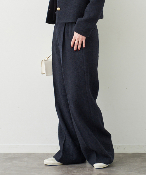 Deuxieme Classe（ドゥーズィエムクラス）の「Tweed Wide パンツ（スラックス・レディース・ネイビー・38/36/34）」の20枚目の写真