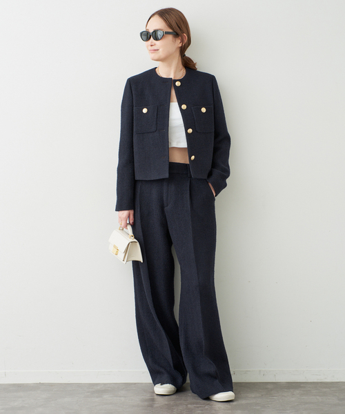 Deuxieme Classe（ドゥーズィエムクラス）の「Tweed Wide パンツ（スラックス・レディース・ネイビー・38/36/34）」の21枚目の写真