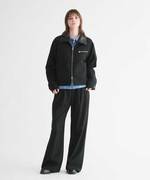 selle glant(セレグランテ)の「2WAY DOUBLE ZIP STRIPE JACKET/2WAYダブルジップストライプジャケット(ブルゾン・メンズ・ブラック/チャコールグレー・MEDIUM/SMALL/LARGE)」の22枚目の写真