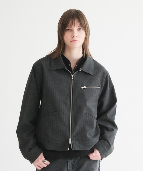 2WAY DOUBLE ZIP STRIPE JACKET/2WAYダブルジップストライプジャケット