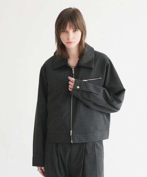 2WAY DOUBLE ZIP STRIPE JACKET/2WAYダブルジップストライプジャケット