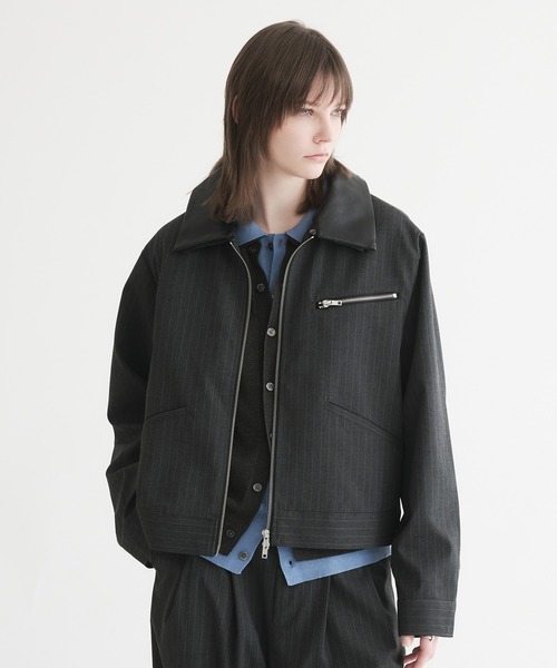 2WAY DOUBLE ZIP STRIPE JACKET/2WAYダブルジップストライプジャケット