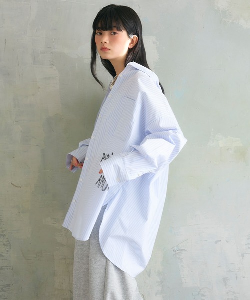 ELLEgirl(エルガール)の「プリントアソートBIGシャツ(シャツ/ブラウス・レディース・ピンク/ピンク系その他/サックスブルー・FREE)」の7枚目の写真