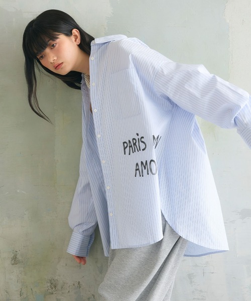 ELLEgirl(エルガール)の「プリントアソートBIGシャツ(シャツ/ブラウス・レディース・ピンク/ピンク系その他/サックスブルー・FREE)」の8枚目の写真