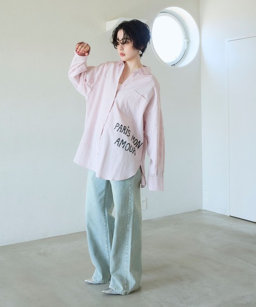 ELLEgirl(エルガール)の「プリントアソートBIGシャツ(シャツ/ブラウス・レディース・ピンク/ピンク系その他/サックスブルー・FREE)」の16枚目の写真