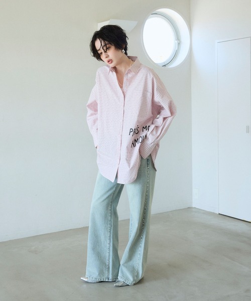 ELLEgirl(エルガール)の「プリントアソートBIGシャツ(シャツ/ブラウス・レディース・ピンク/ピンク系その他/サックスブルー・FREE)」の19枚目の写真