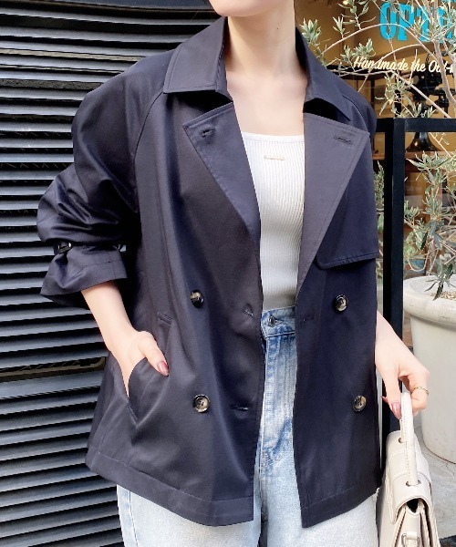 INGNI(イング)の「ミドル丈トレンチコート(トレンチコート・レディース・ライトベージュ/ネイビー/ベージュ・M)」の3枚目の写真