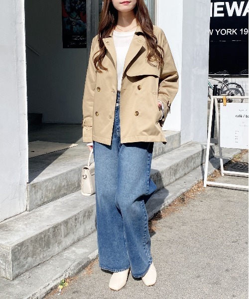 INGNI(イング)の「ミドル丈トレンチコート(トレンチコート・レディース・ライトベージュ/ネイビー/ベージュ・M)」の9枚目の写真