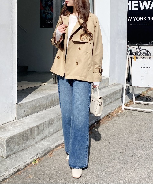 INGNI(イング)の「ミドル丈トレンチコート(トレンチコート・レディース・ライトベージュ/ネイビー/ベージュ・M)」の10枚目の写真