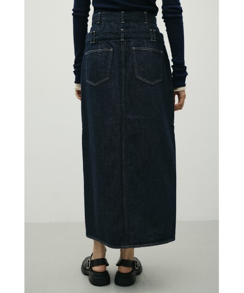 STYLEMIXER（スタイルミキサー）の「ダブルウエストデニムスカート（デニムスカート・レディース・インディゴブルー/アイボリー・MEDIUM/SMALL）」の14枚目の写真