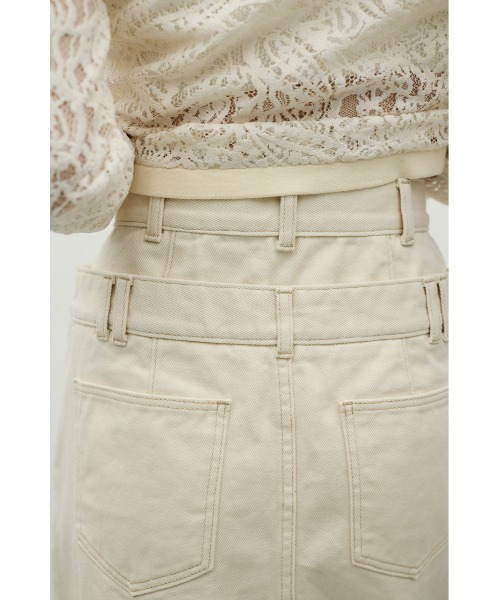 STYLEMIXER（スタイルミキサー）の「ダブルウエストデニムスカート（デニムスカート・レディース・インディゴブルー/アイボリー・MEDIUM/SMALL）」の9枚目の写真