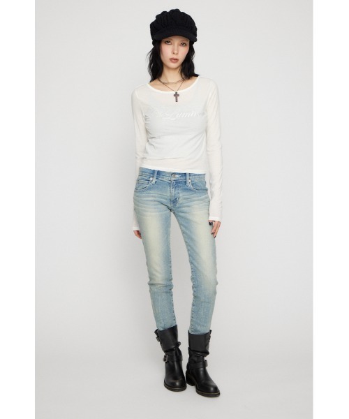 LAGUA GEM(ラグアジェム)の「SAME COLOR LETTERING トップス(Tシャツ/カットソー・レディース・オフホワイト/チャコールグレー/ネイビー・FREE)」の15枚目の写真