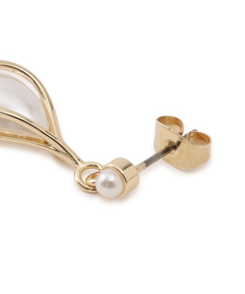 ROPE' PICNIC（ロペピクニック）の「ドロップパールピアス（ピアス（両耳用）・レディース・シルバー/ゴールド・FREE）」の6枚目の写真