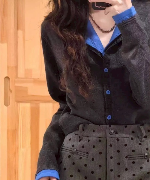 almo(アルモ)の「【LAMPOON】レイヤードカーディガン(カーディガン/ボレロ・レディース・グレー・LARGE/MEDIUM/SMALL)」の4枚目の写真
