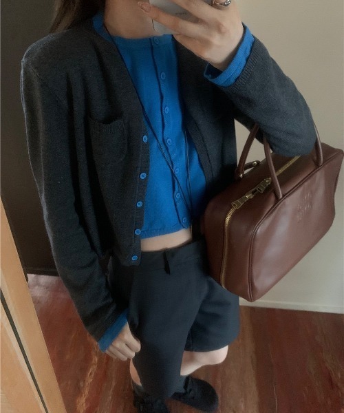 almo(アルモ)の「【LAMPOON】レイヤードカーディガン(カーディガン/ボレロ・レディース・グレー・LARGE/MEDIUM/SMALL)」の6枚目の写真