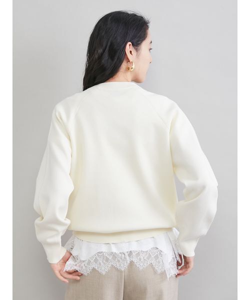 Mila Owen（ミラオーウェン）の「レースヘムレイヤードニット（ニット/セーター・レディース・ブラウン/グレー/ライトブルー/アイボリー・F）」の10枚目の写真