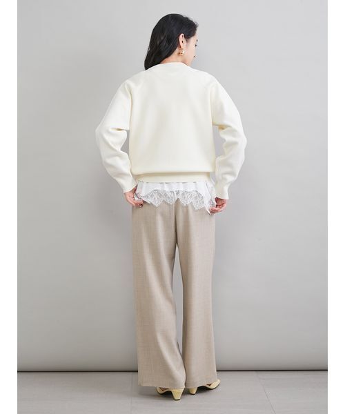 Mila Owen（ミラオーウェン）の「レースヘムレイヤードニット（ニット/セーター・レディース・ブラウン/グレー/ライトブルー/アイボリー・F）」の21枚目の写真