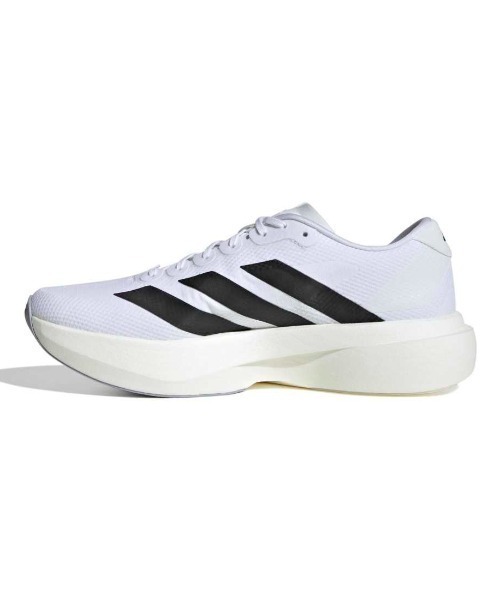 adidas（アディダス）の「アディダス adidas Adizero EVO SL WOVEN M（スニーカー・メンズ・ホワイト×ブラック・25.0cm/25.5cm/26.0cm/26.5cm/27.0cm/29.0cm/28.0cm/27.5cm）」の4枚目の写真