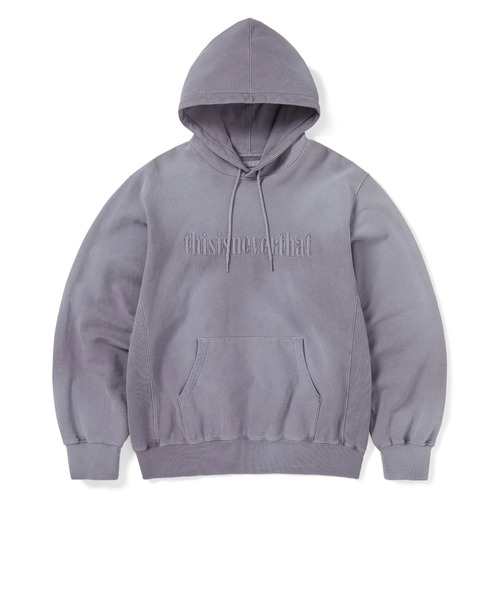 thisisneverthat(ディスイズネバーザット)の「Overdyed Embroidery Hoodie(パーカー・メンズ・チャコール/サンドグレー/パープル系その他・L/M/S/XL)」の3枚目の写真