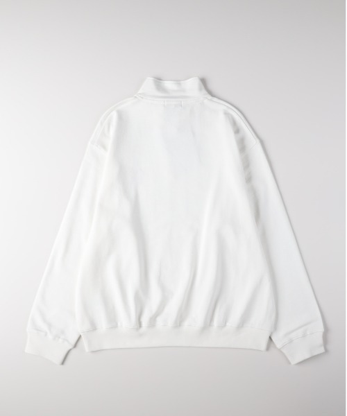 BACK NUMBER(バックナンバー)の「【BACK NUMBER】ワンポイントロゴハーフジッププルオーバー (スウェット / トレーナー / スタンドカラー / ビッグシルエット / ストリート / 古着ライク)(スウェット・メンズ・ブラック/ホワイト・S/M/L/XL)」の11枚目の写真