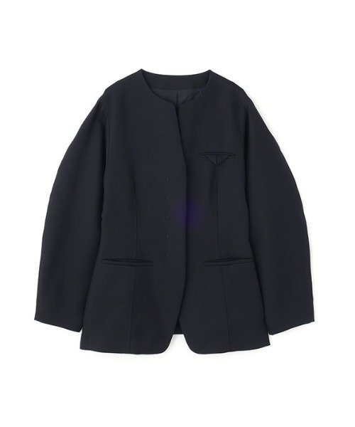 ETRE TOKYO（エトレトウキョウ）の「SANTEコンストラクティブジャケット（ノーカラージャケット・レディース・グレー/ネイビー・S/M）」の11枚目の写真