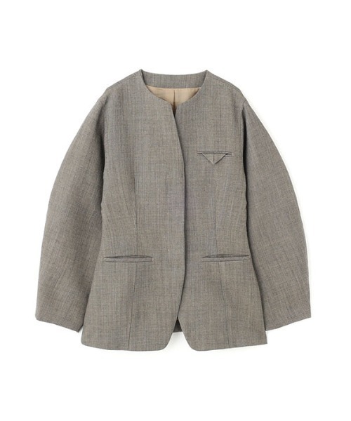 ETRE TOKYO（エトレトウキョウ）の「SANTEコンストラクティブジャケット（ノーカラージャケット・レディース・グレー/ネイビー・S/M）」の13枚目の写真