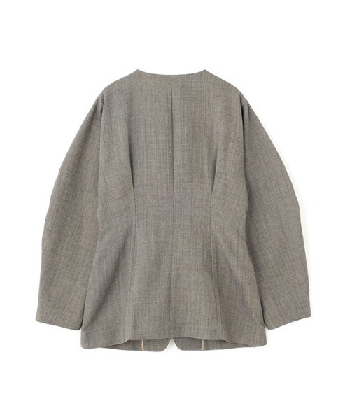 ETRE TOKYO（エトレトウキョウ）の「SANTEコンストラクティブジャケット（ノーカラージャケット・レディース・グレー/ネイビー・S/M）」の14枚目の写真