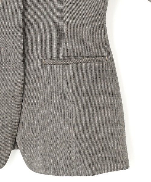 ETRE TOKYO（エトレトウキョウ）の「SANTEコンストラクティブジャケット（ノーカラージャケット・レディース・グレー/ネイビー・S/M）」の20枚目の写真