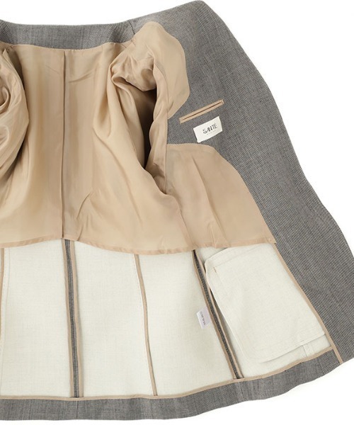 ETRE TOKYO（エトレトウキョウ）の「SANTEコンストラクティブジャケット（ノーカラージャケット・レディース・グレー/ネイビー・S/M）」の21枚目の写真