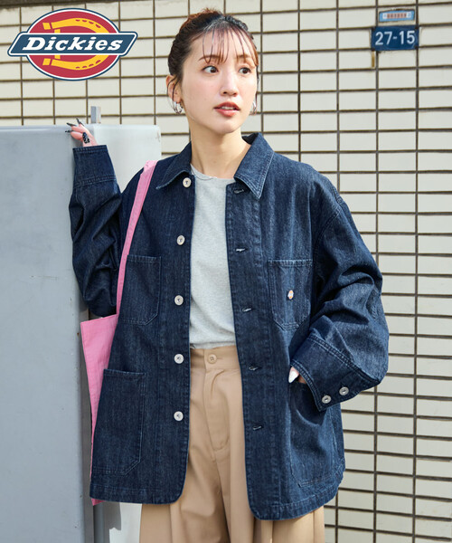 FREAK'S STORE（フリークスストア）の「限定展開 Dickies × FREAK'S STORE/ディッキーズ 別注 カバーオール（カバーオール・レディース・ブラック/チャコール/ベージュ/ネイビー・ﾌﾘ-）」の4枚目の写真