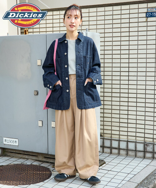 FREAK'S STORE（フリークスストア）の「限定展開 Dickies × FREAK'S STORE/ディッキーズ 別注 カバーオール（カバーオール・レディース・ブラック/チャコール/ベージュ/ネイビー・ﾌﾘ-）」の6枚目の写真