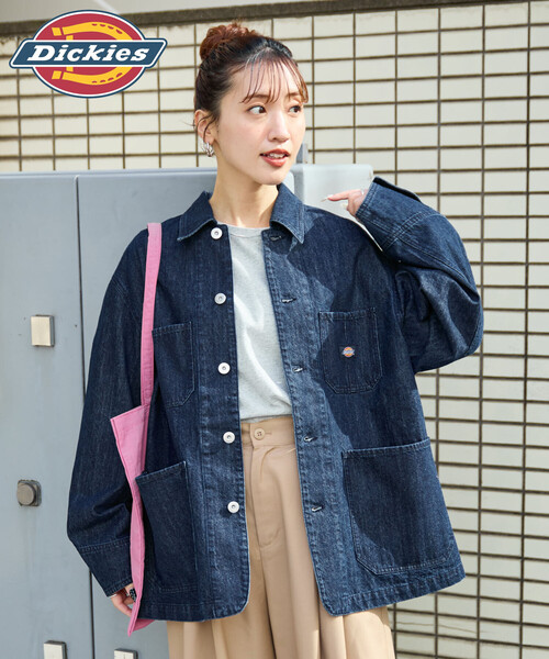 FREAK'S STORE（フリークスストア）の「限定展開 Dickies × FREAK'S STORE/ディッキーズ 別注 カバーオール（カバーオール・レディース・ブラック/チャコール/ベージュ/ネイビー・ﾌﾘ-）」の9枚目の写真
