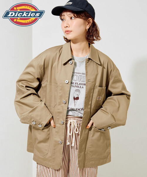 FREAK'S STORE(フリークスストア)の「限定展開 Dickies × FREAK'S STORE/ディッキーズ 別注 カバーオール(カバーオール・レディース・ブラック/チャコール/ベージュ/ネイビー・フリ-)」の19枚目の写真
