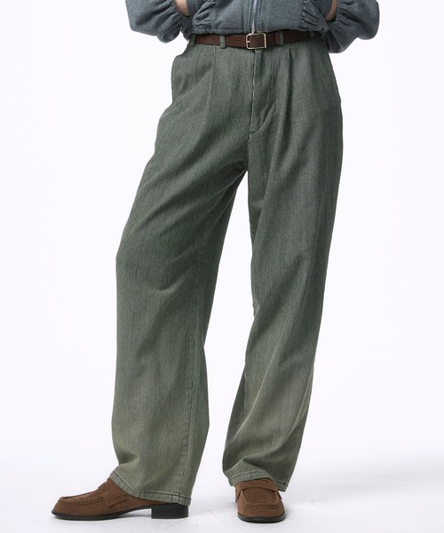 Nora Lily elle(ノラリリーエル)の「【Nora Lily】「elle」Bleached Hickory Gradation Pants(その他パンツ・レディース・ブルー/ブラック・FREE)」の10枚目の写真