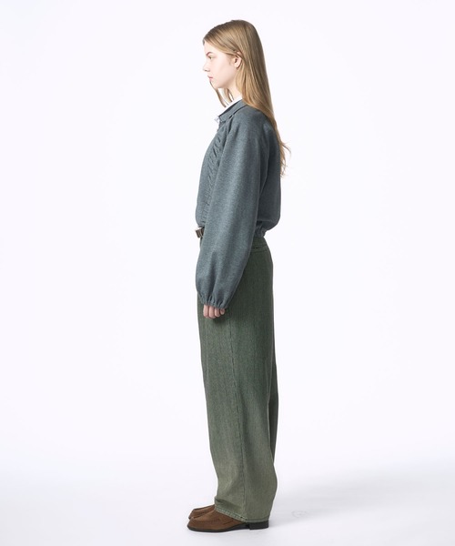 Nora Lily elle(ノラリリーエル)の「【Nora Lily】「elle」Bleached Hickory Gradation Pants(その他パンツ・レディース・ブルー/ブラック・FREE)」の13枚目の写真