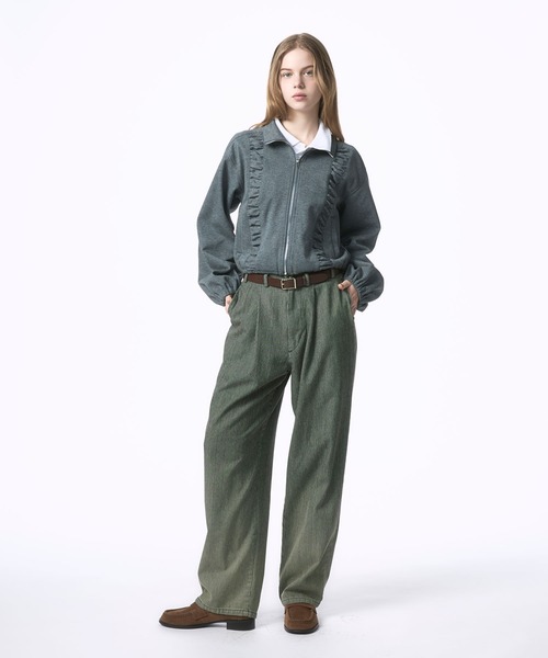 Nora Lily elle(ノラリリーエル)の「【Nora Lily】「elle」Bleached Hickory Gradation Pants(その他パンツ・レディース・ブルー/ブラック・FREE)」の15枚目の写真