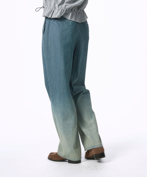 Nora Lily elle(ノラリリーエル)の「【Nora Lily】「elle」Bleached Hickory Gradation Pants(その他パンツ・レディース・ブルー/ブラック・FREE)」の19枚目の写真