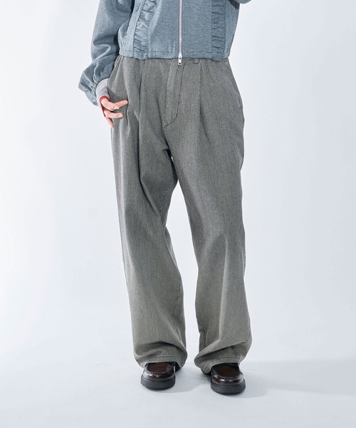Nora Lily elle(ノラリリーエル)の「【Nora Lily】「elle」Bleached Hickory Gradation Pants(その他パンツ・レディース・ブルー/ブラック・FREE)」の9枚目の写真