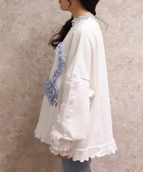 axes femme（アクシーズファム）の「フリルハートロングトレーナー（Tシャツ/カットソー・レディース・ホワイト/グレー/ミント・FREE）」の18枚目の写真