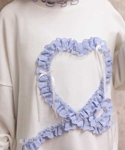 axes femme（アクシーズファム）の「フリルハートロングトレーナー（Tシャツ/カットソー・レディース・ホワイト/グレー/ミント・FREE）」の20枚目の写真